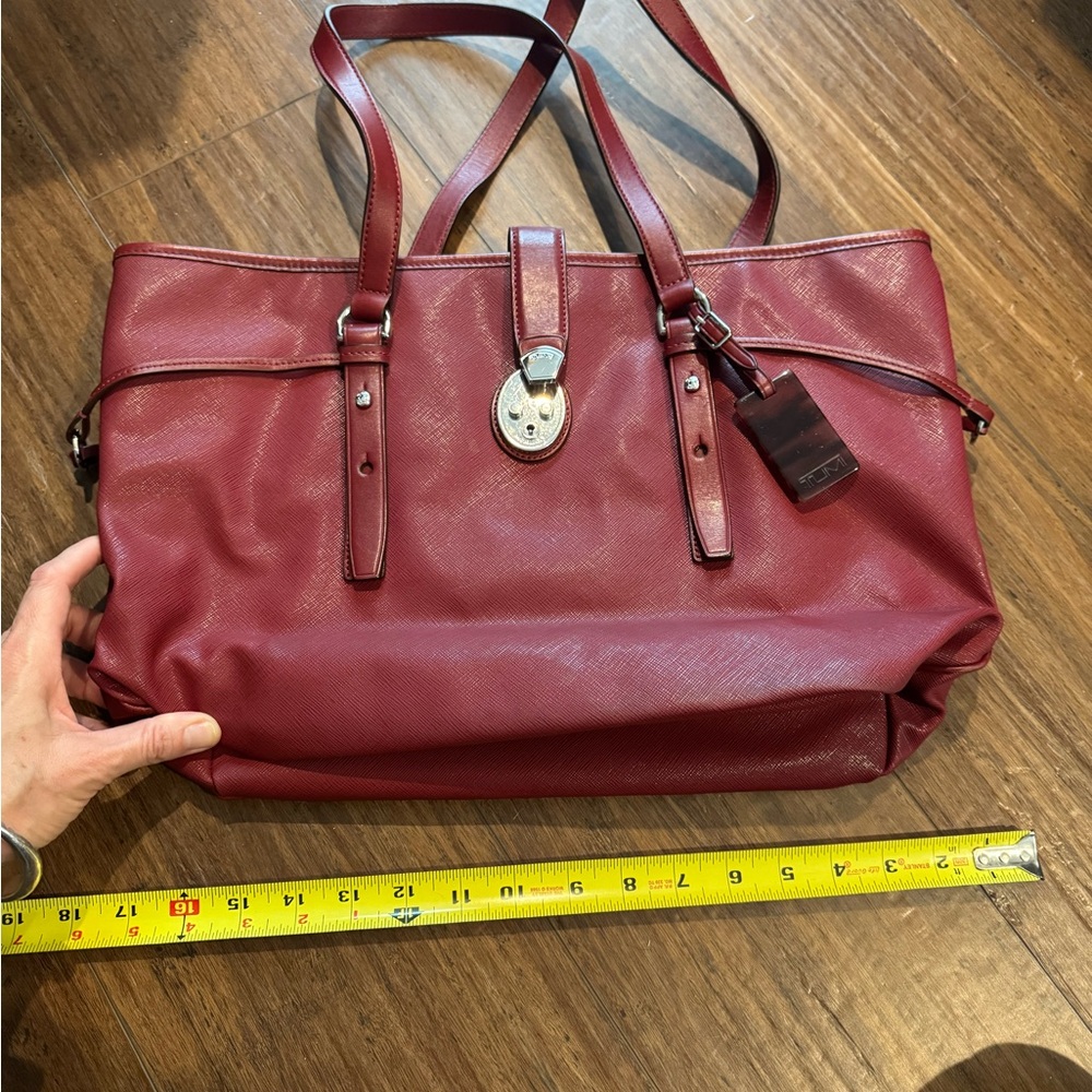 Tumi Burgundy Tote Bag